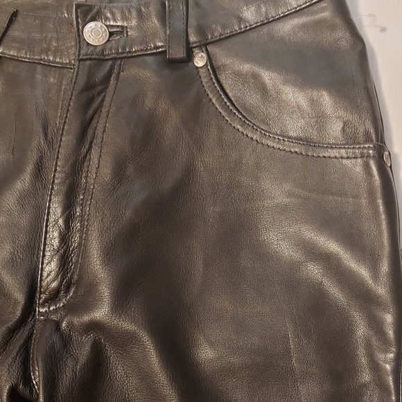 5 pocket Leather Jeans - Picture 4 of 14